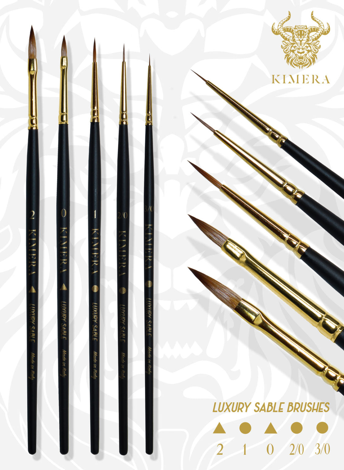 Single Kimera Brushes – Kolinsky Sable