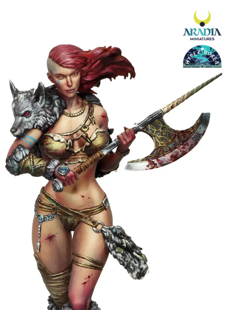 Anja painted, close-up