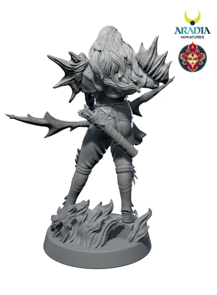 Arjuna grey render, back view