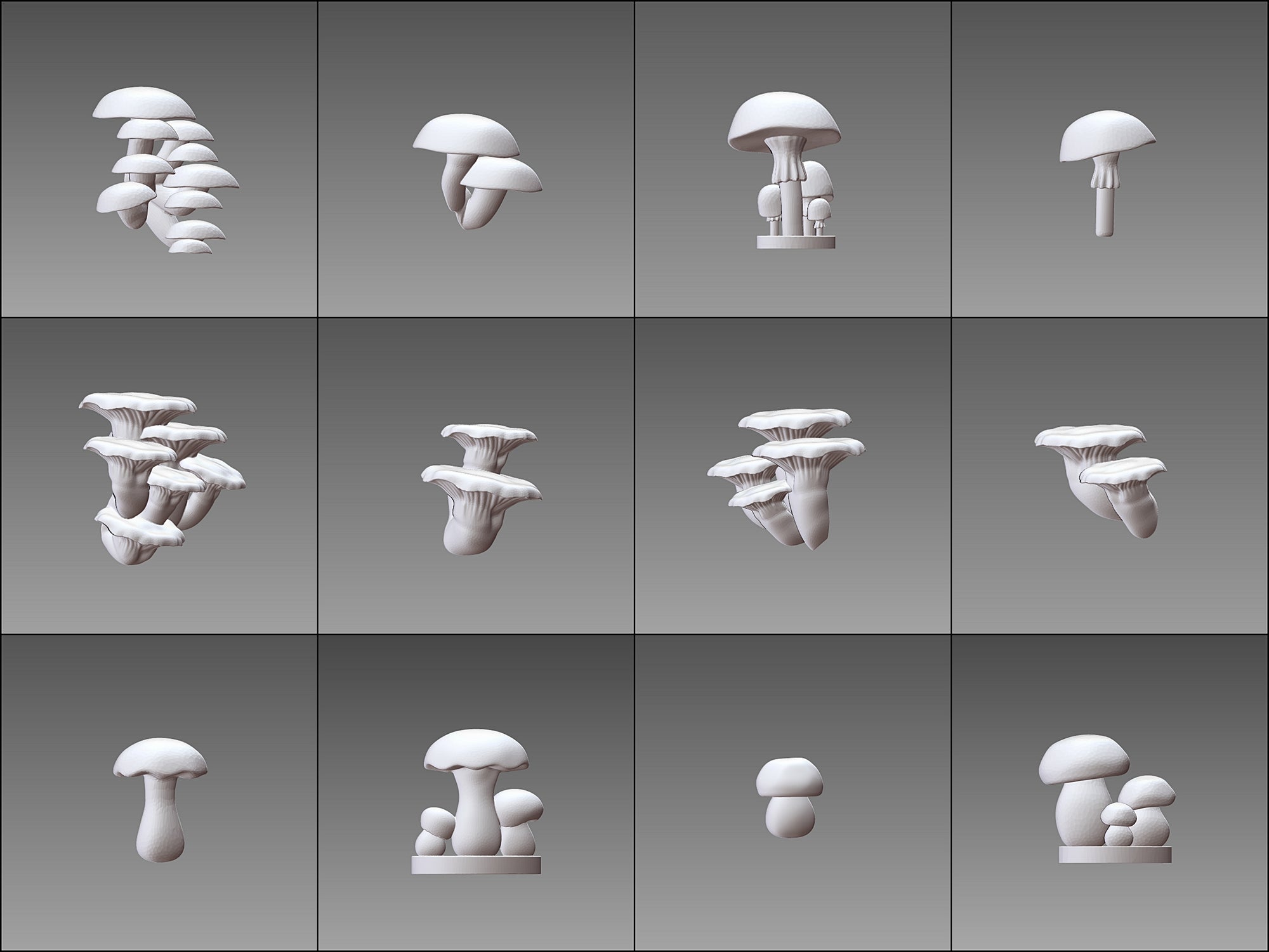 Base Bits 2 - Mushrooms - 15 pieces