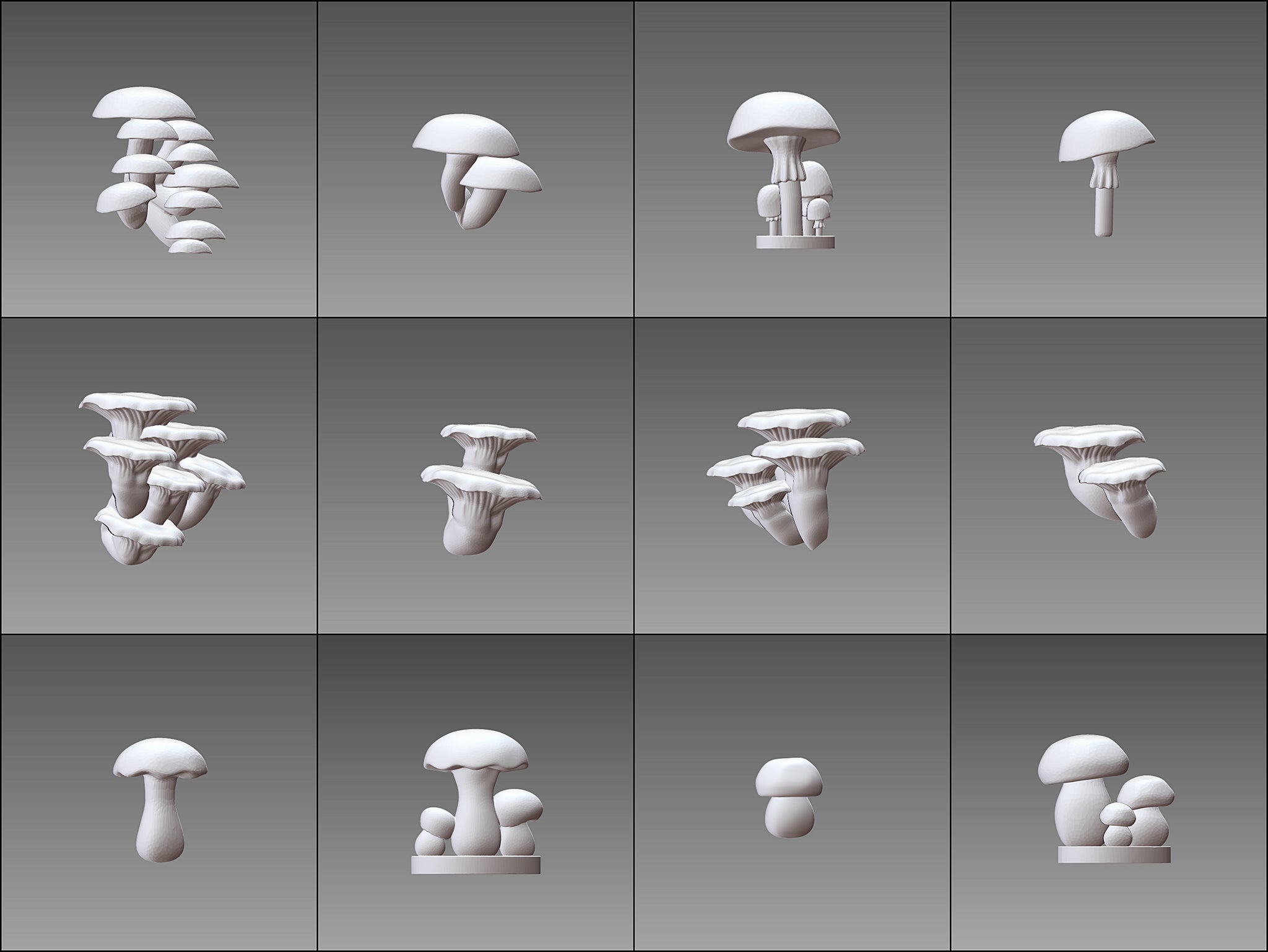Base Bits 2 - Mushrooms - 15 pieces