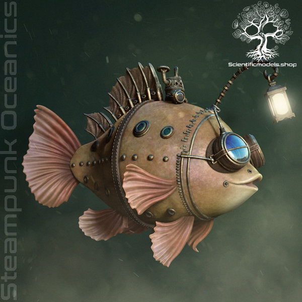 Steampunk Oceanics miniatures: Lumier the lantern fish