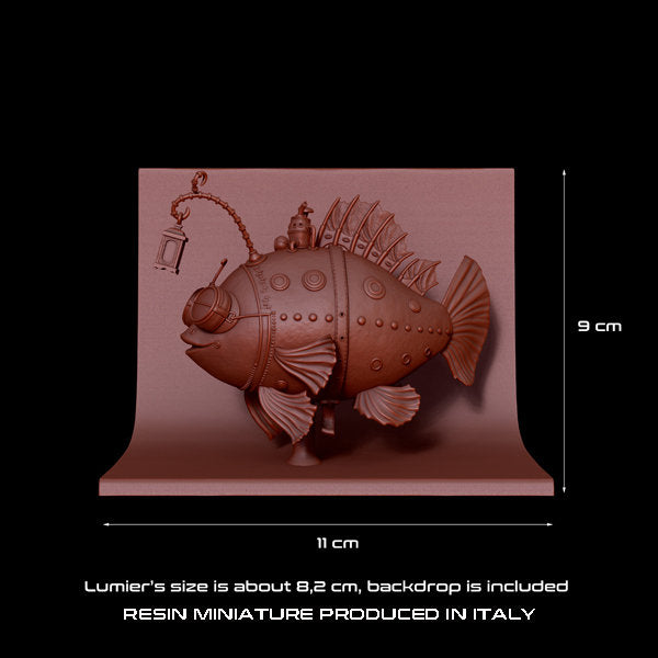 Steampunk Oceanics miniatures: Lumier the lantern fish