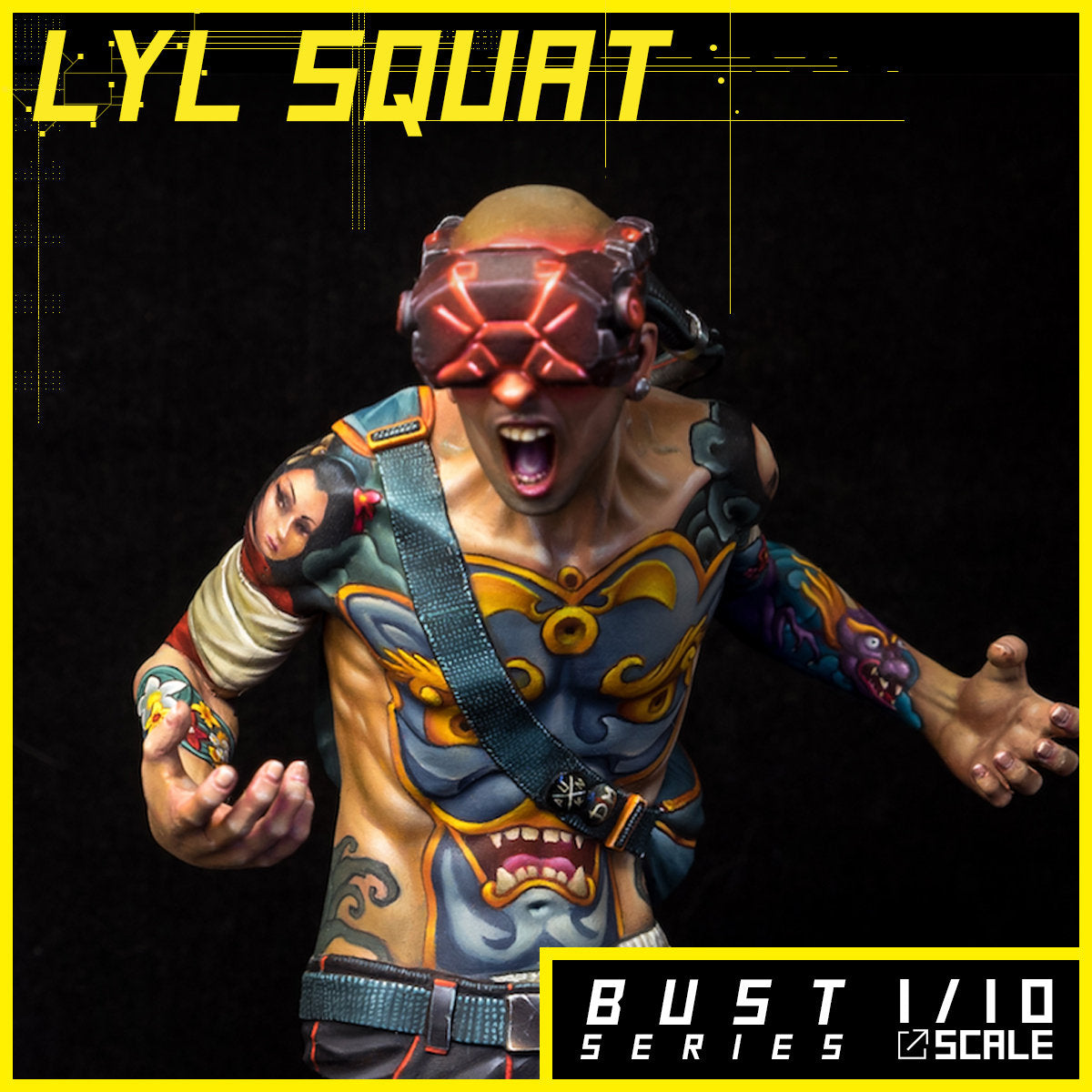 Lyl Squat miniature bust 1:10 scale cyberpunk