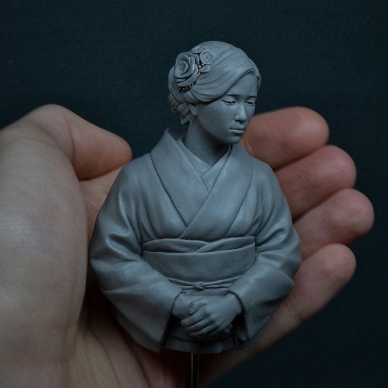 Midori in Kimono Resin Model