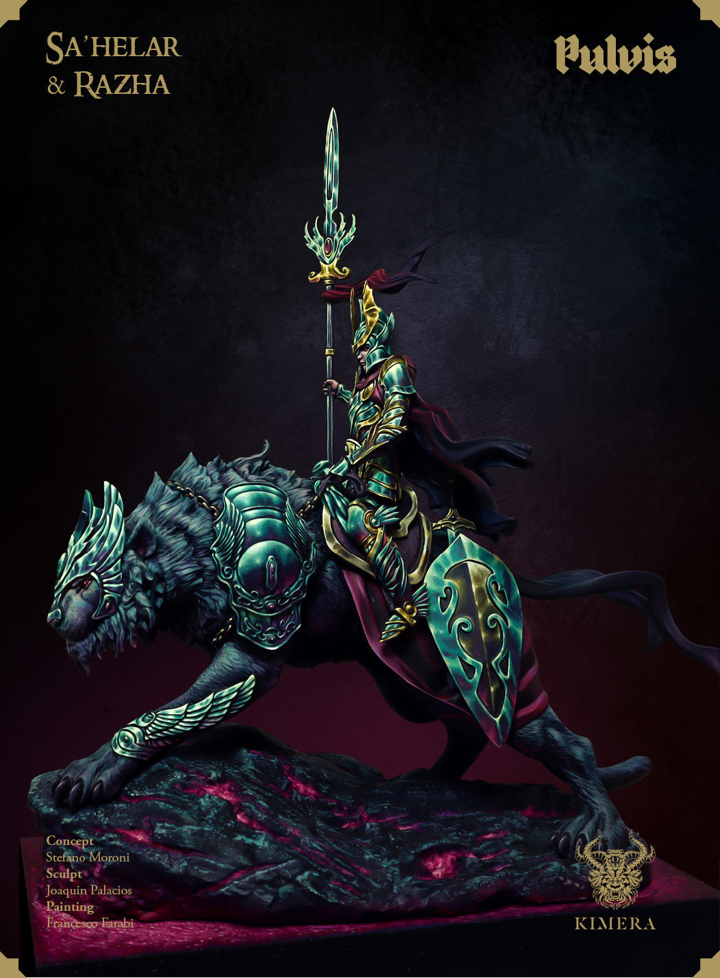Sa’helar and Razha painted, close-up