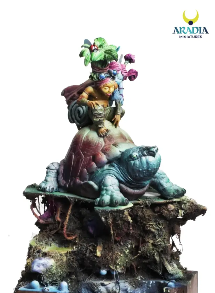 Sina and the Knight alternate paint scheme – side view on a forest base