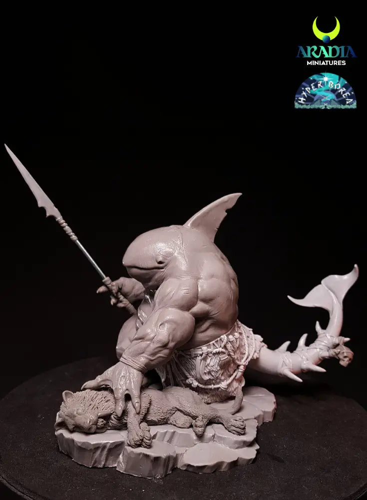 Tulkha unpainted resin – side view showing muscle and fin detail