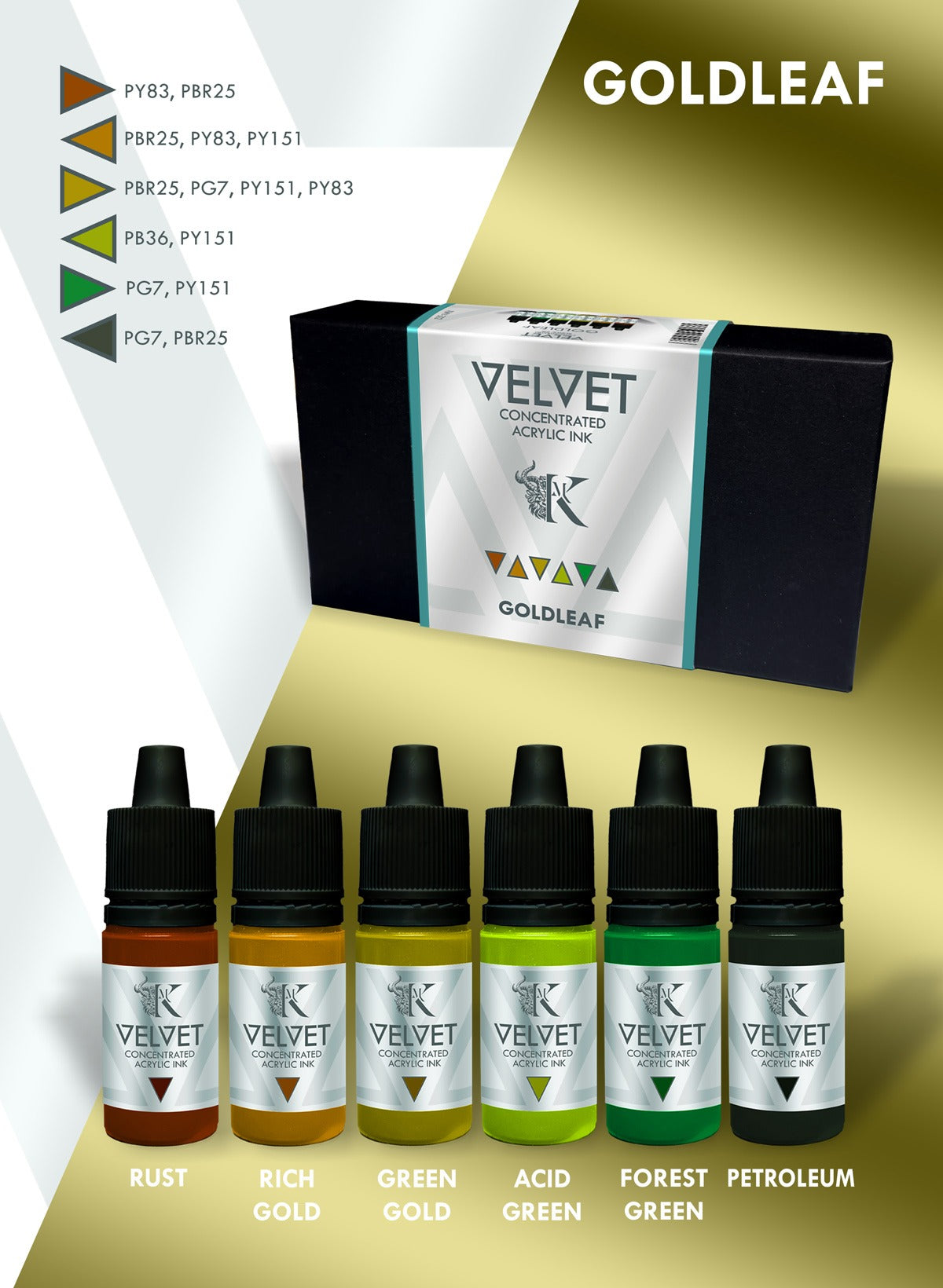 Goldleaf - Velvet Ink Set