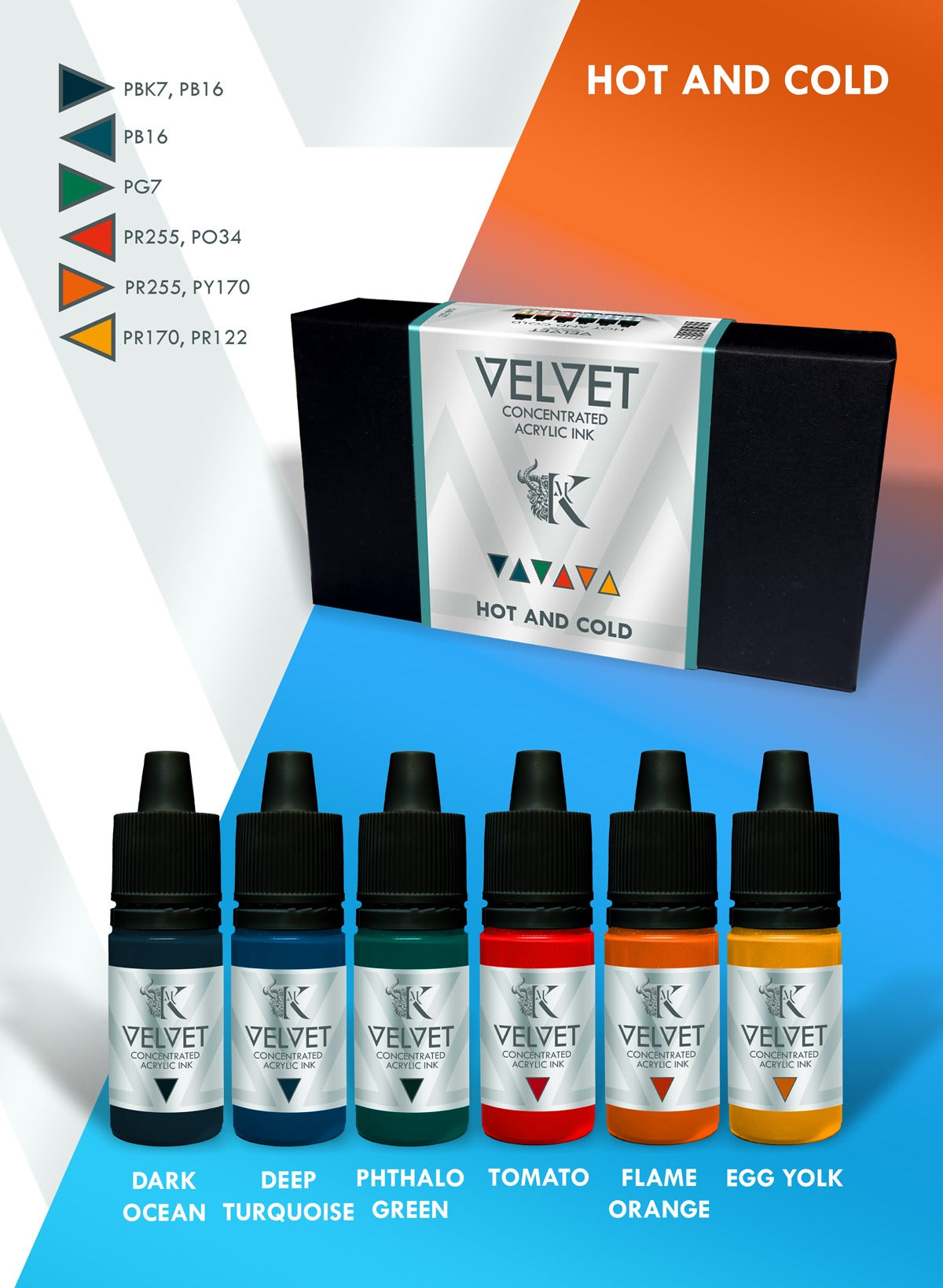 Hot and Cold - Velvet Ink Set