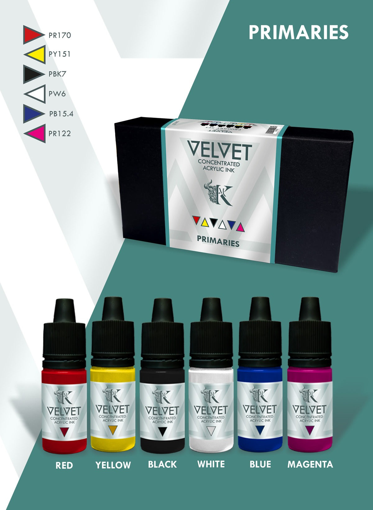 Primaries - Velvet Ink Set