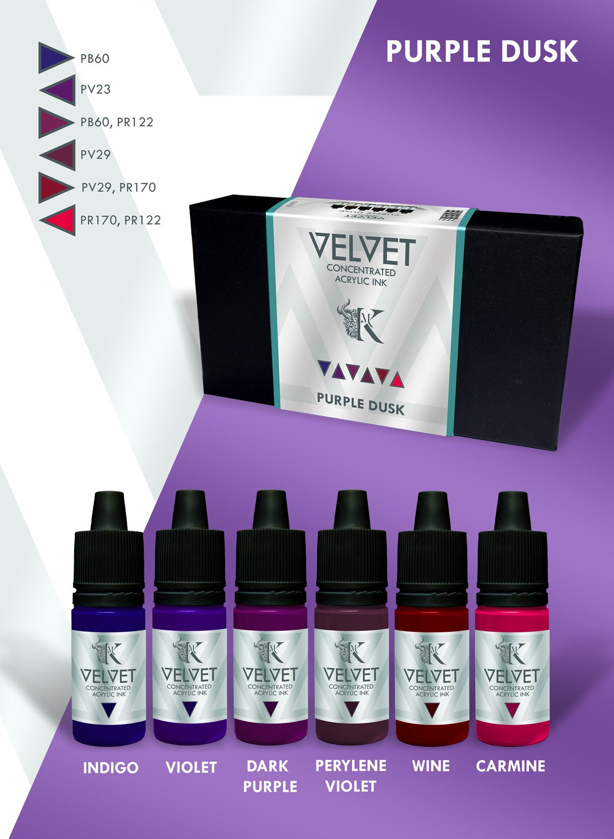 Purple Dusk - Velvet Ink Set