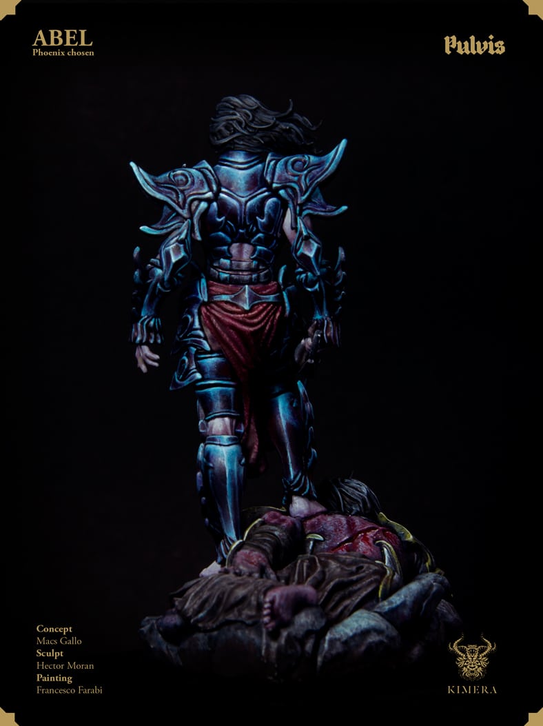 Abel dark angel version painted, back view