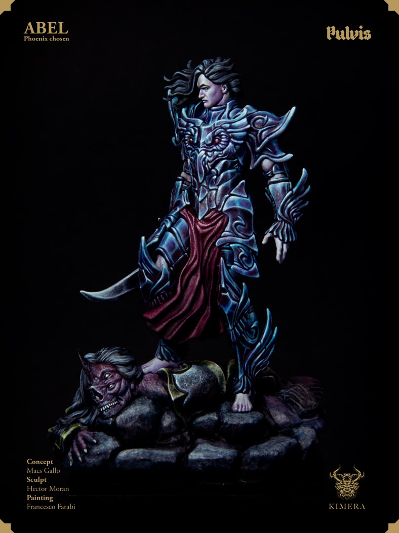 Abel dark angel version painted, close-up