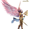 Anael Aradia angel painted pink wings, front