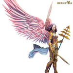 Anael Aradia angel painted pink wings, front
