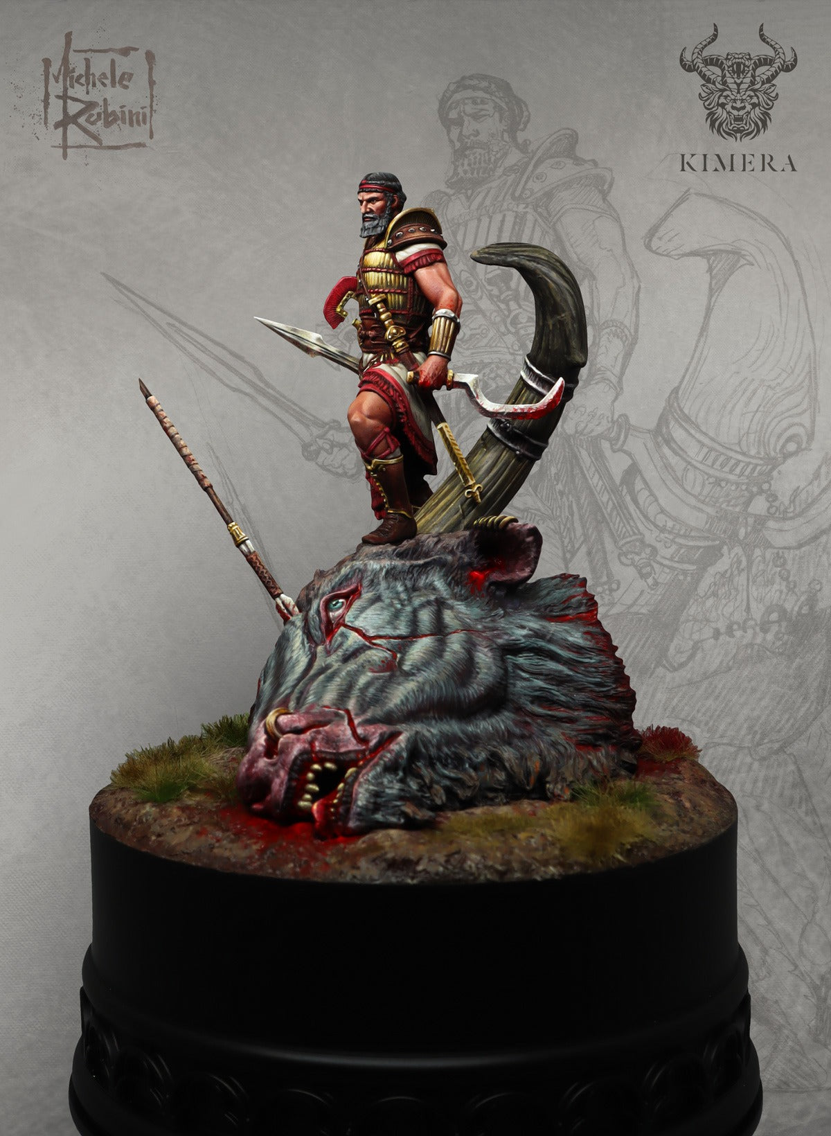 Gilgamesh painted, right side