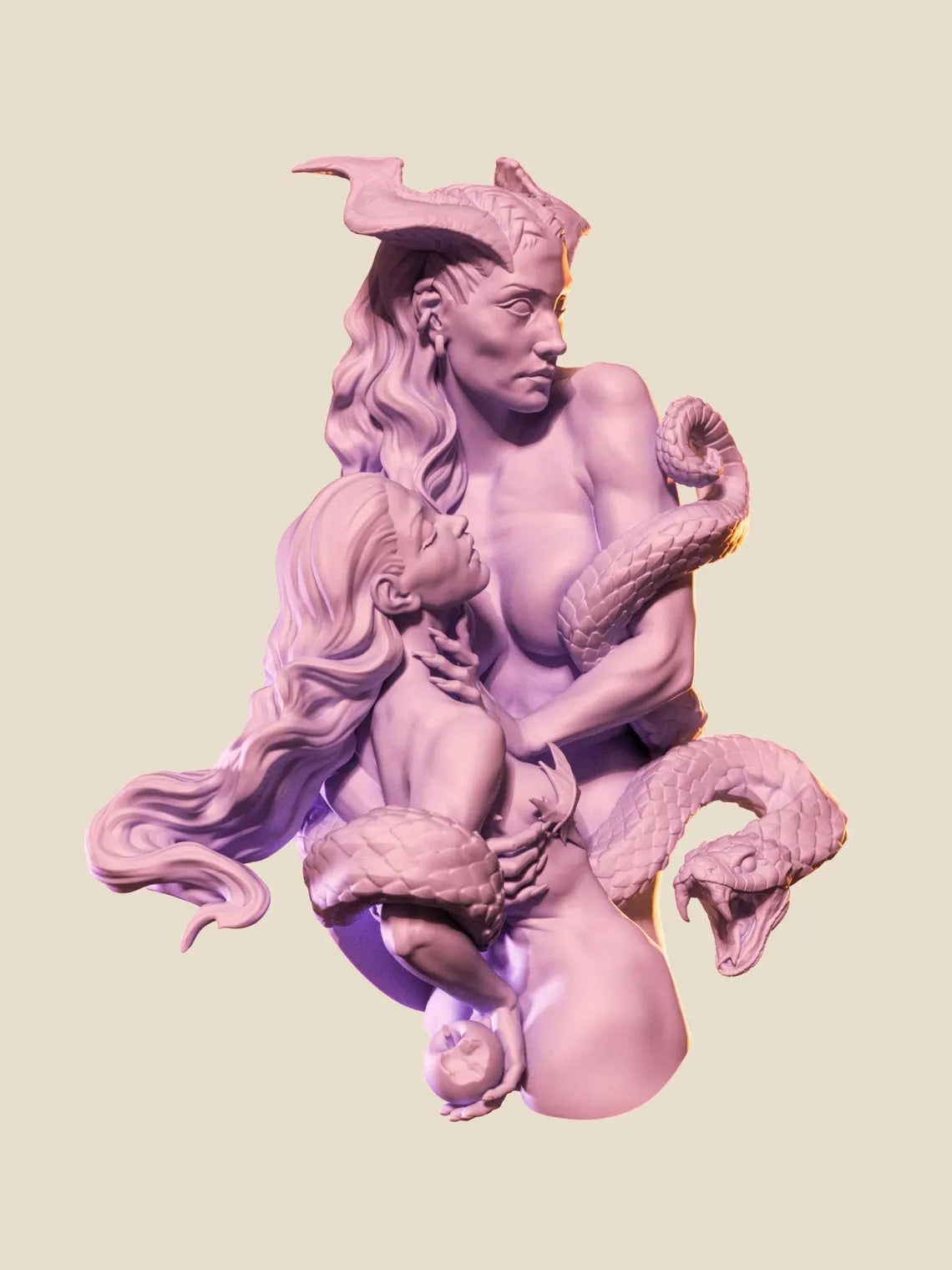 Mother of the fall 3d resin cast miniature bust