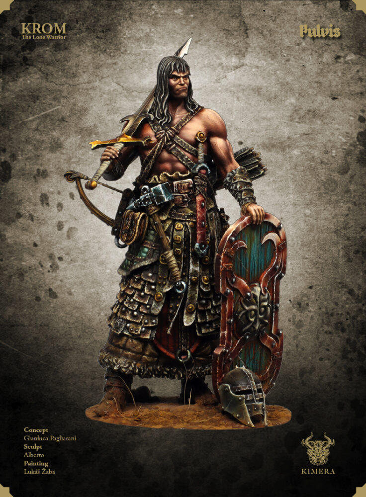 Krom barbarian Kimera 75mm painted, front