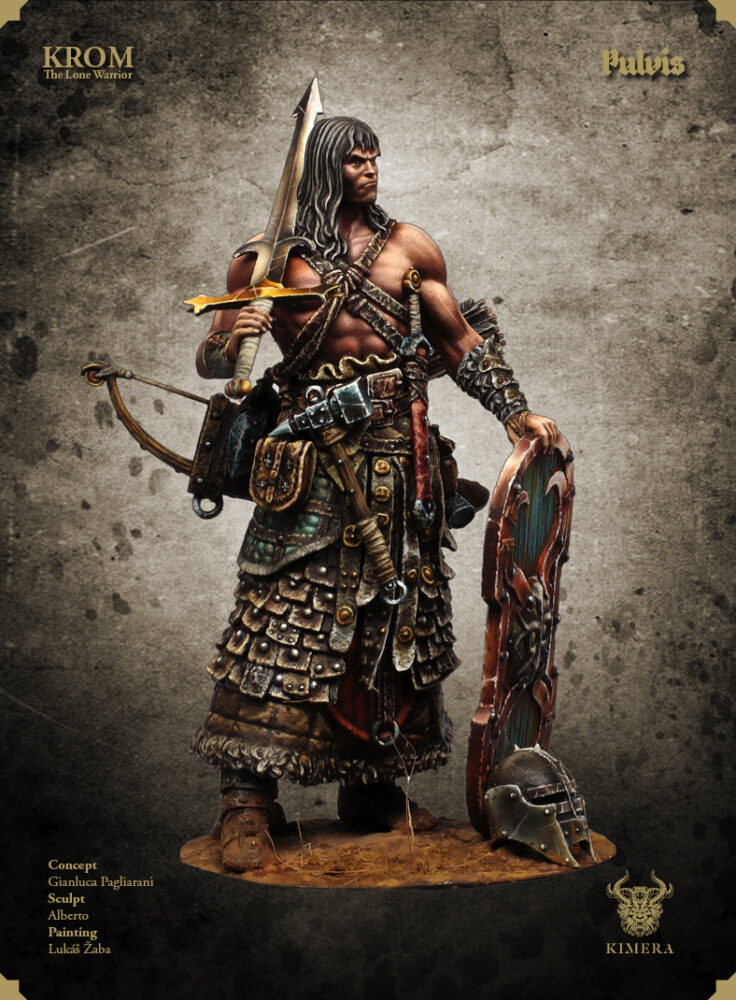 Krom barbarian painted, back view