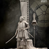 Oda Nobunaga Pegaso 90mm unpainted resin, front with banner