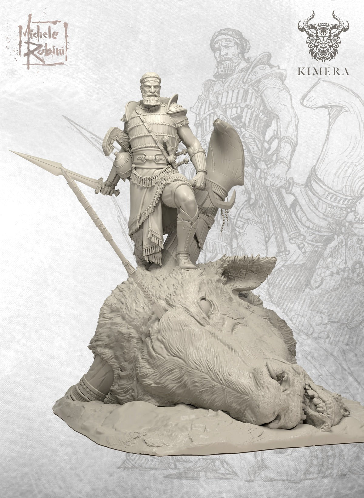 Gilgamesh unpainted resin, left side