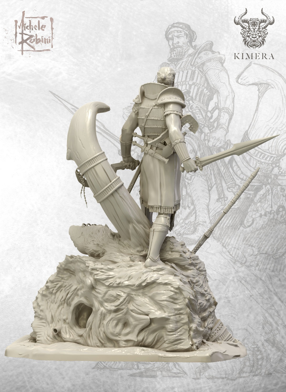 Gilgamesh unpainted resin, alternate head