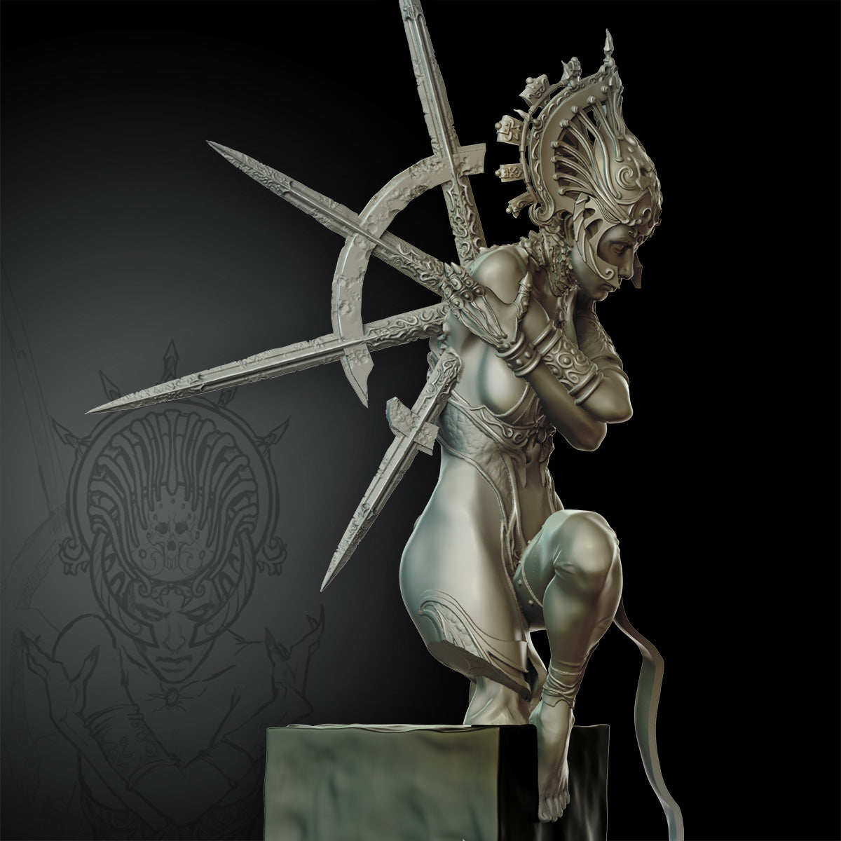 Thanatos bust Limited edition
