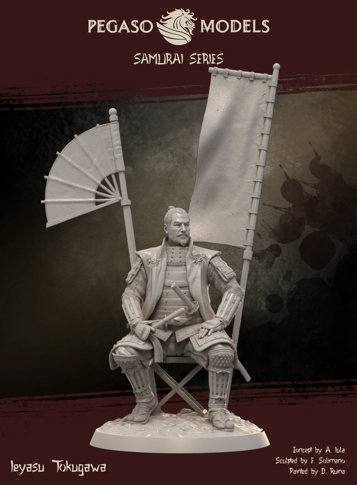 Ieyasu Tokugawa unpainted resin, front
