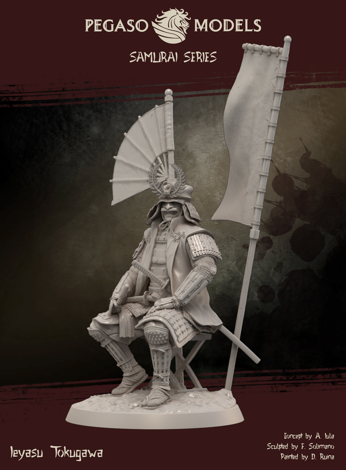 Ieyasu Tokugawa unpainted resin, right side